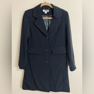PRESTON & YORKJ Dress Coat Jacket Black‎ 3 Button Small Career Office Fall Layer